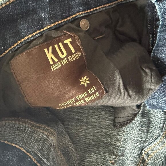 Kut From The Kloth Ankle Straight Leg Jeans Womens 14W Denim Casual Dark Wash - Picture 3 of 9